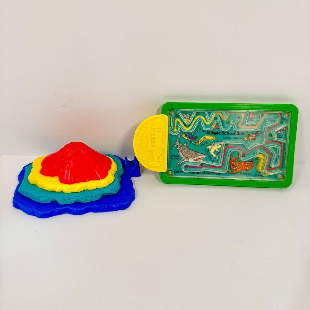 1994 McDonalds The Magic School Bus Happy Meal Toys Set of 2 | 90s Scholastic